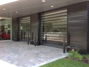 Spiral FV with black slats between Lexan