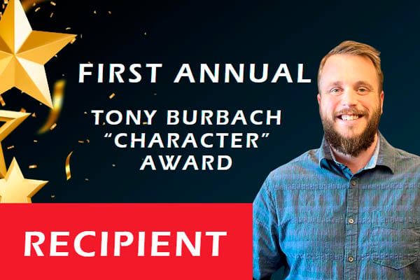 Scott Lueneburg Presented with First Annual Tony Burbach ‘Character’ Award