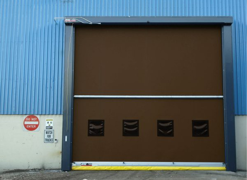 large brown fast seal door
