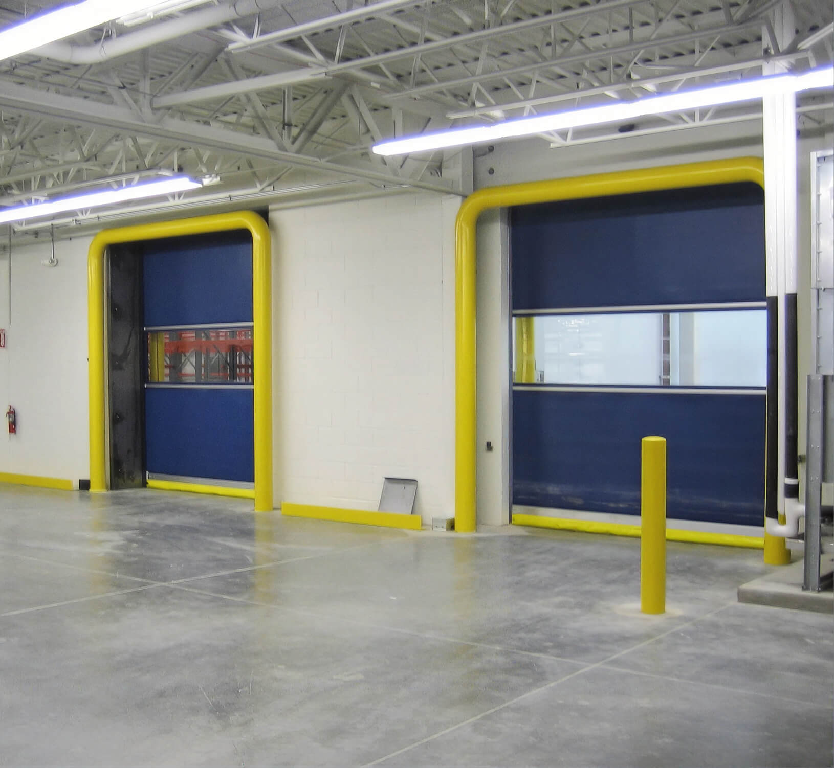 flexible cooler doors at cheese processing plant