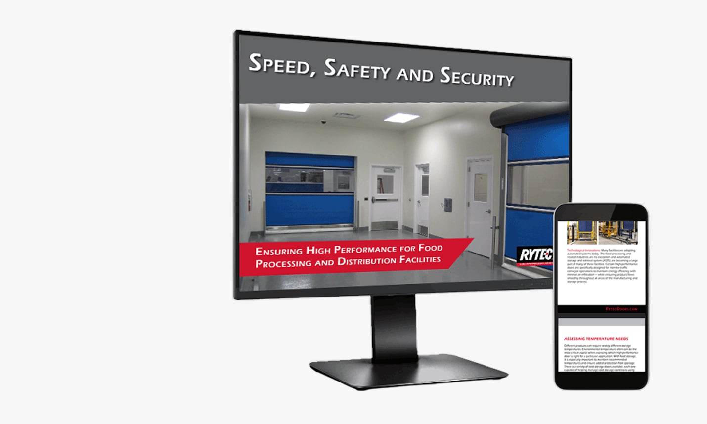 Speed Safety and Security guide on monitor and phone