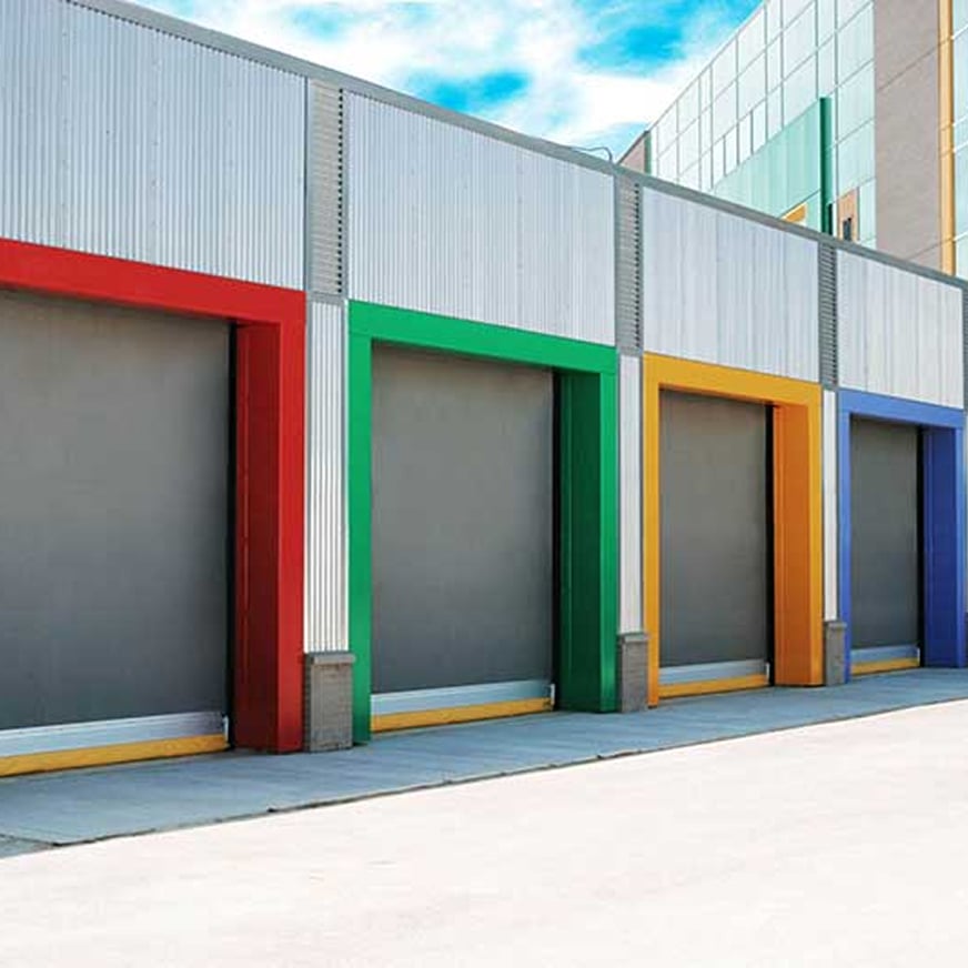two of Fast-Seal doors with different colours