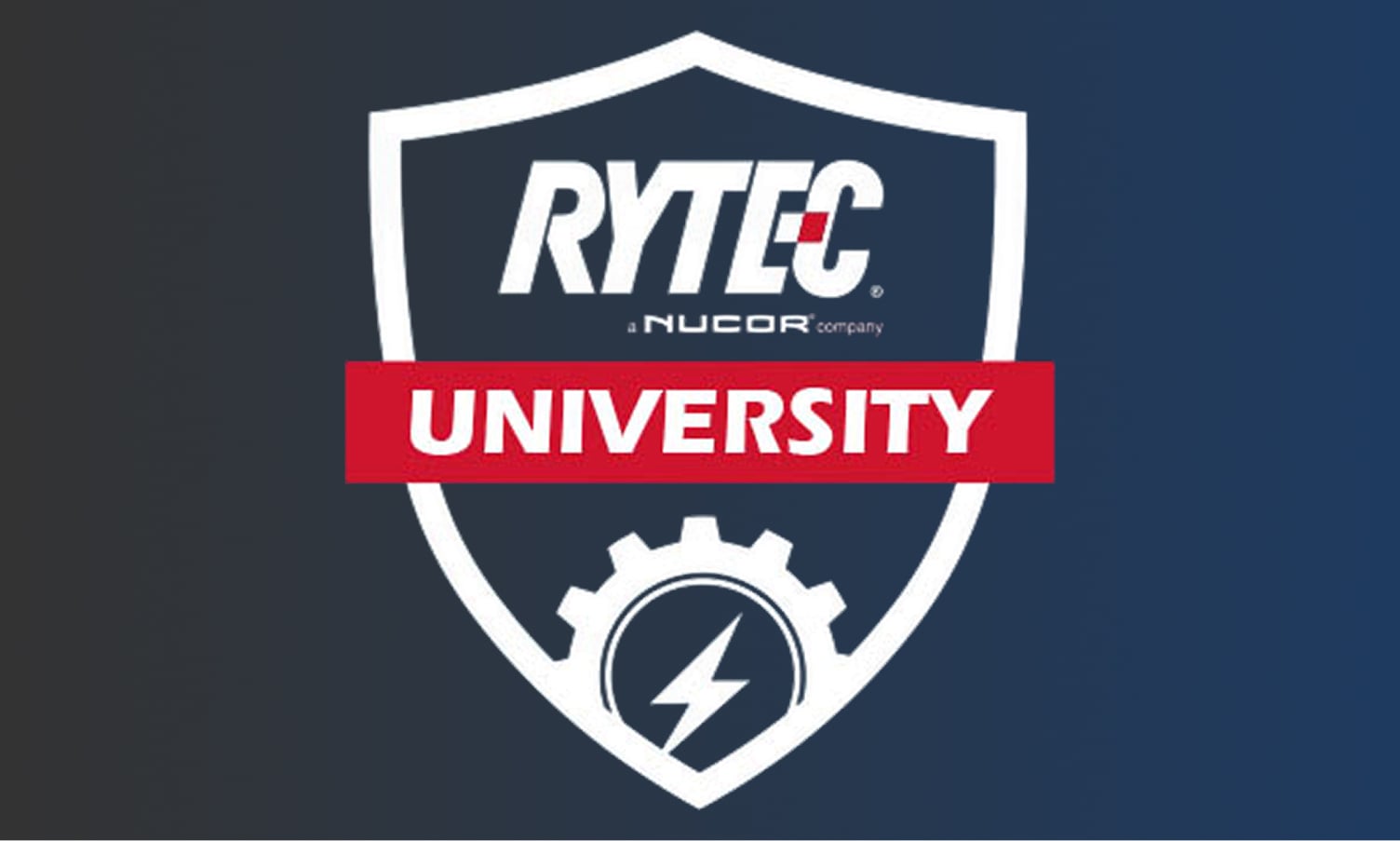 Rytec University logo on blue gradient background