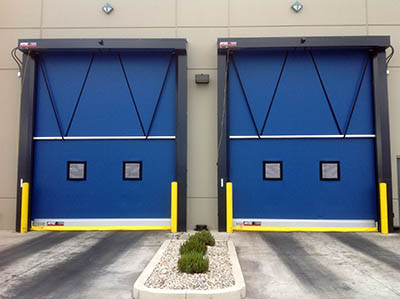 Fast-Seal Double Doors on building