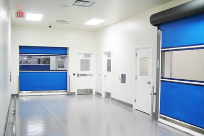 safety features for clean room doors