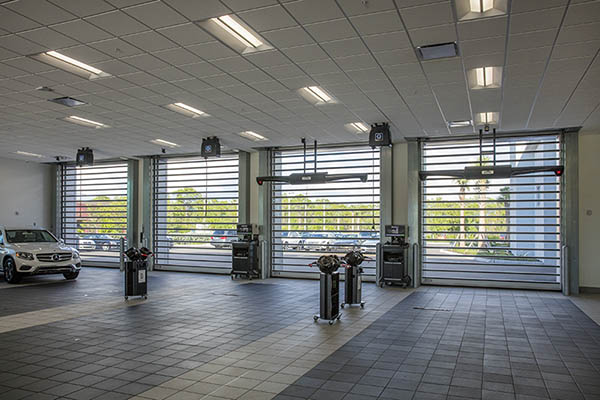 High-performance doors increase comfort in auto dealerships