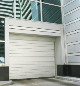Trans Canada Building White Parking Garage Door