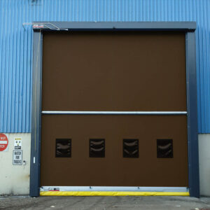 fast seal high performance door on building