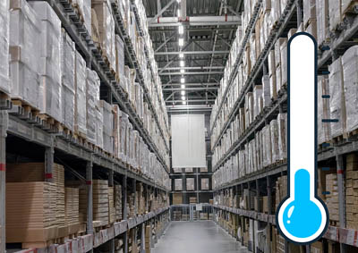 Cold storage warehouse temperature control
