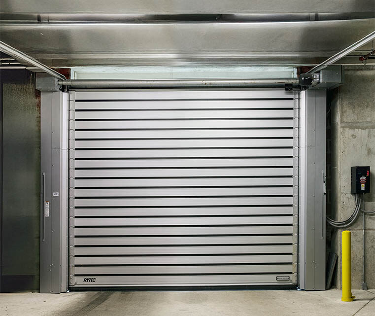 Rytec Spiral low headroom and hurricane zone rated door