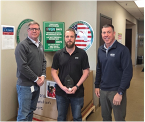 Scott Lueneburg Receiving Rytec's Tony B Award