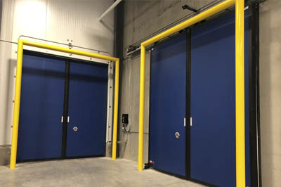 Turbo-Slide door for cold storage efficiency